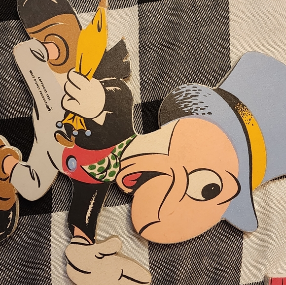 VINTAGE  Dolly Toy 1950s Pinocchio fairytale pinups Walt Disney Nursery CRICKETT - Picture 5 of 11